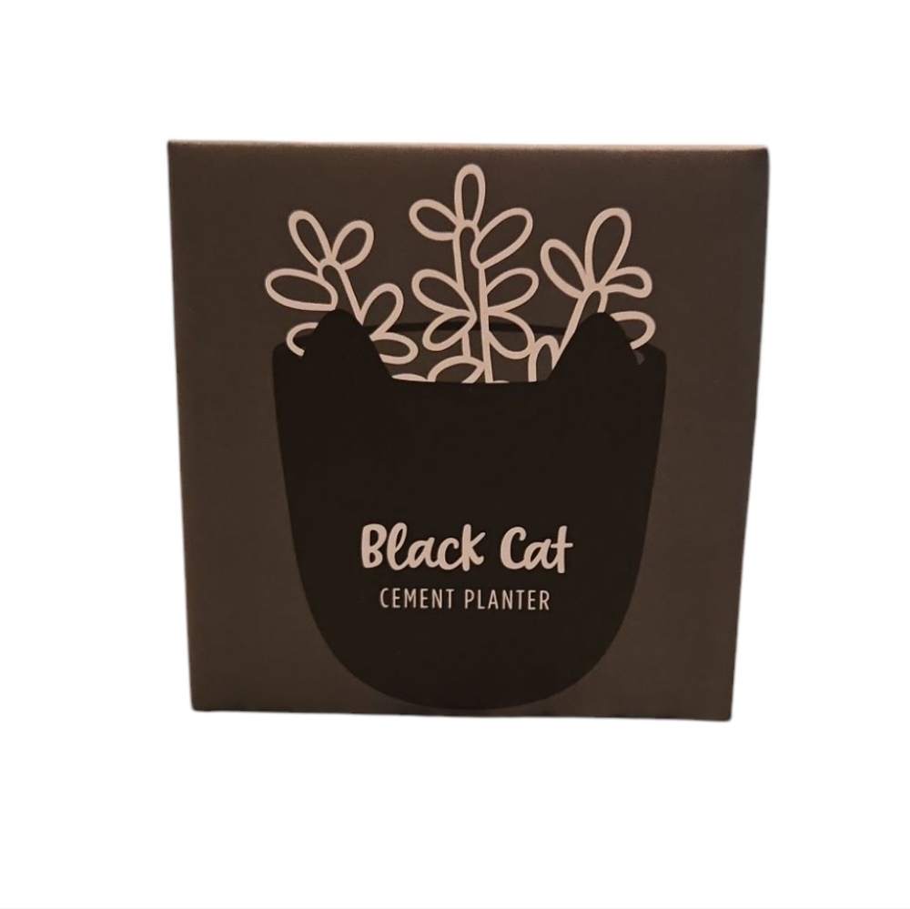 CAT LADY BOX SUBSCRIPTION BLACK CAT SMALL PLANTER.